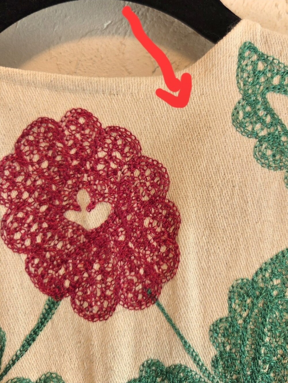 Vintage 1970s Suzani Embroidered Duster XS-M - Picture 16 of 16
